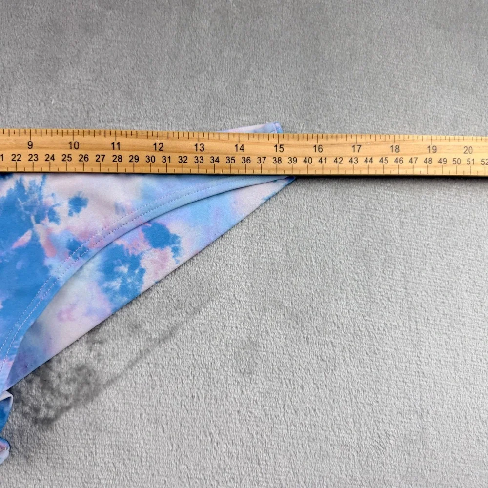 Ron Jon Surf Shop Tie Dye Bikini Bottoms Women's Medium Blue Pink EBJ1306